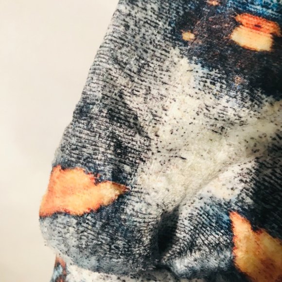 Tie Dye Silver Brown Zip Up Fleece Soft Velour Jacket Synchilla Size Extra Large - Picture 10 of 13